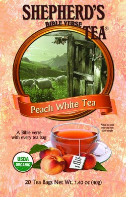 Peach White Bible Verse Tea