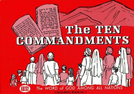 The Ten Commandments Coloring Book 7 - Outline Texts