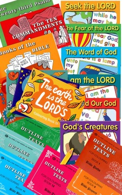 Children's Scripture Verse Coloring Book Set - 22 Books